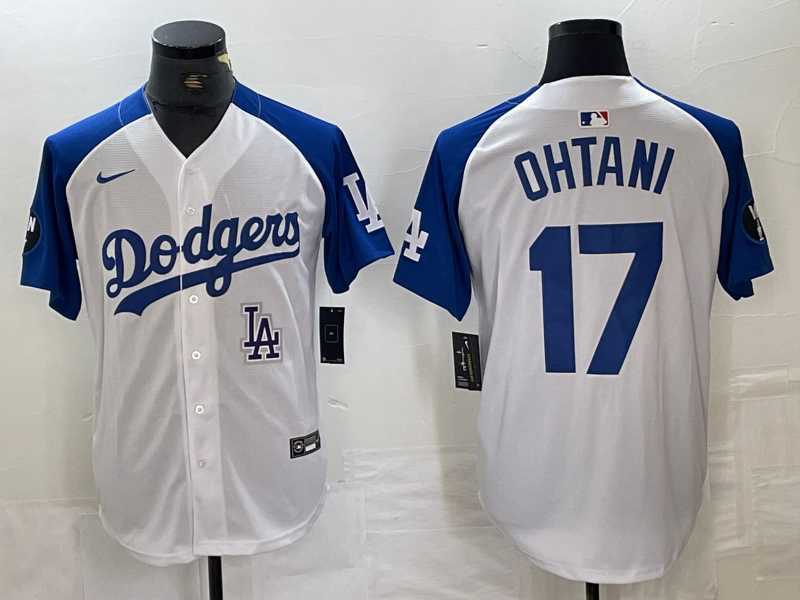 Men's Los Angeles Dodgers #17 Shohei Ohtani White Blue Fashion Stitched Cool Base Limited Jersey,We sell and wholesale Men's Los Angeles Dodgers #17 Shohei Ohtani White Blue Fashion Stitched Cool Base Limited Jersey on line form chian!